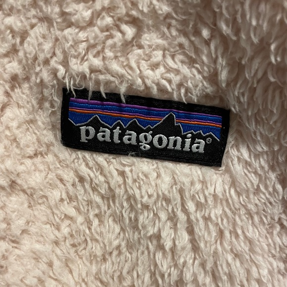 PATAGONIA Los Gatos 1/4 Zip Fleece Pullover. Light pink. - Picture 5 of 6
